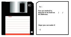 Floppy Disk Invite
